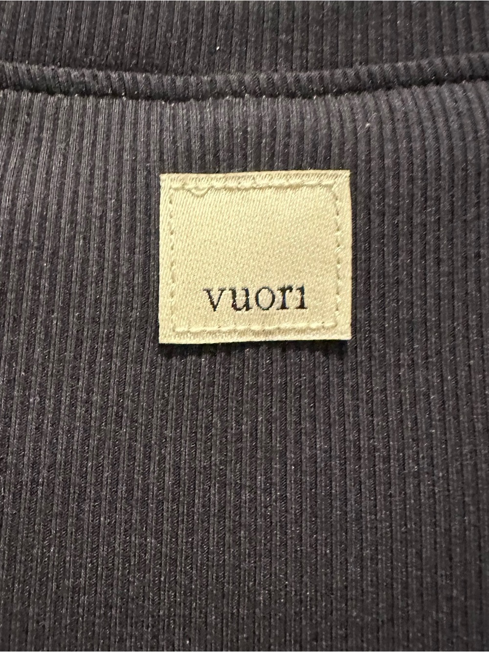 NWT Vuori Pose Midi Black Ribbed Sleeveless Tank Dress Medium - Picture 5 of 8